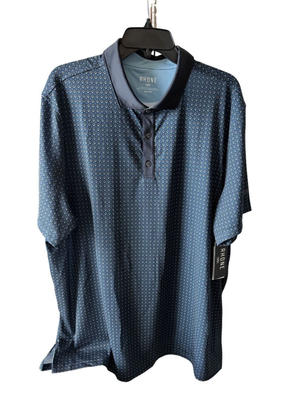 Rhone Mens Polo Golf Sport Size XXL Geo Pattern